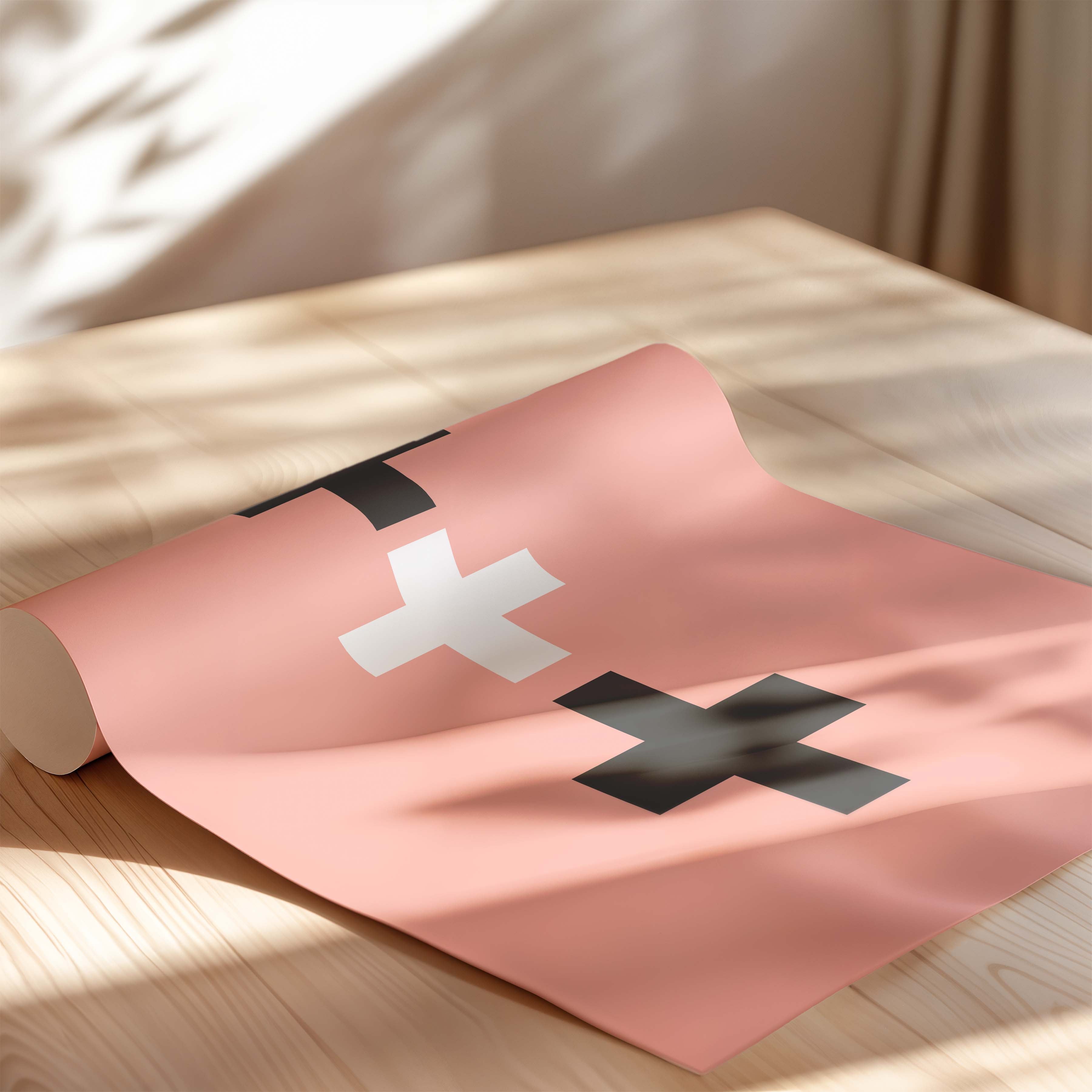 Swiss Cross in Salmon