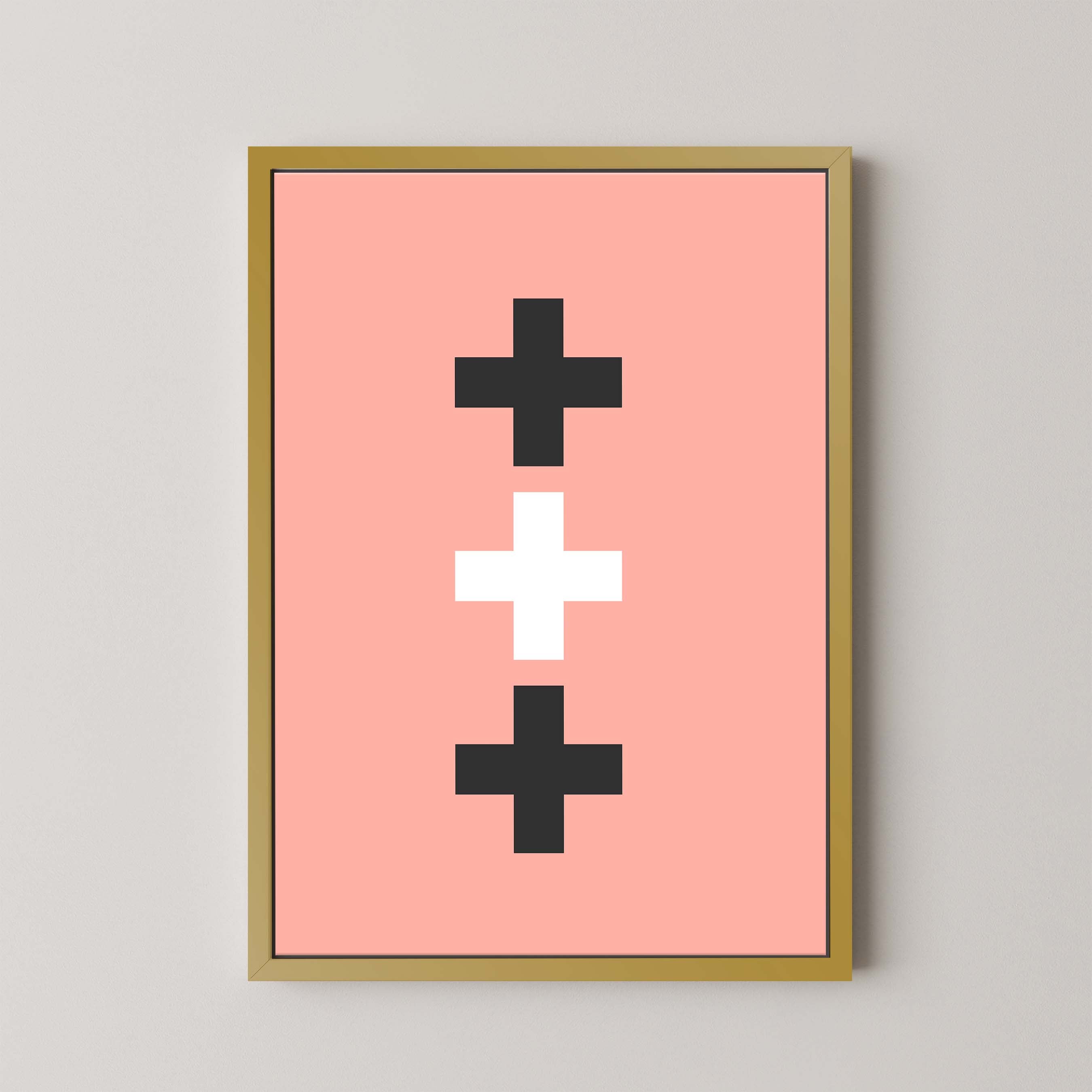 Swiss Cross in Salmon