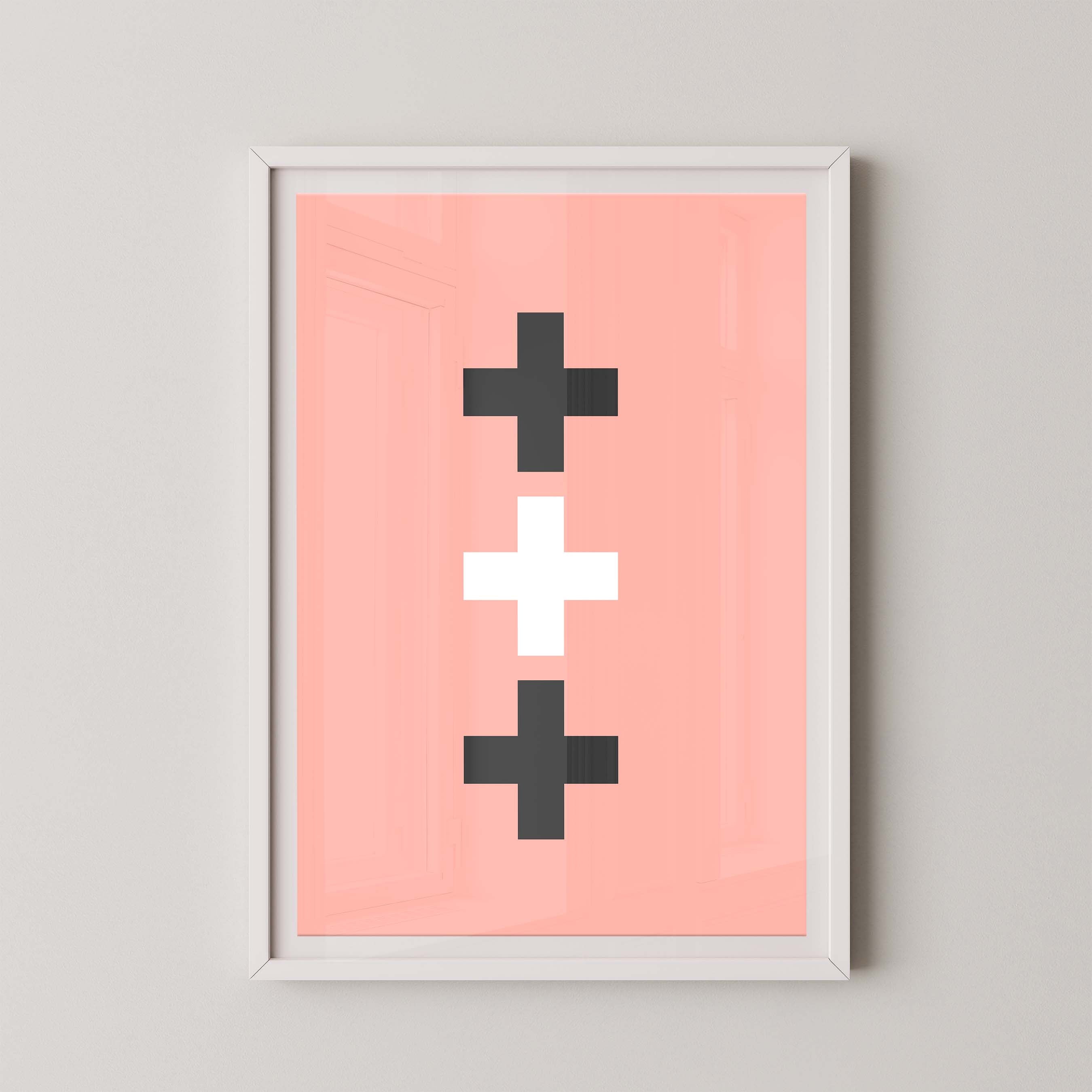 Swiss Cross in Salmon