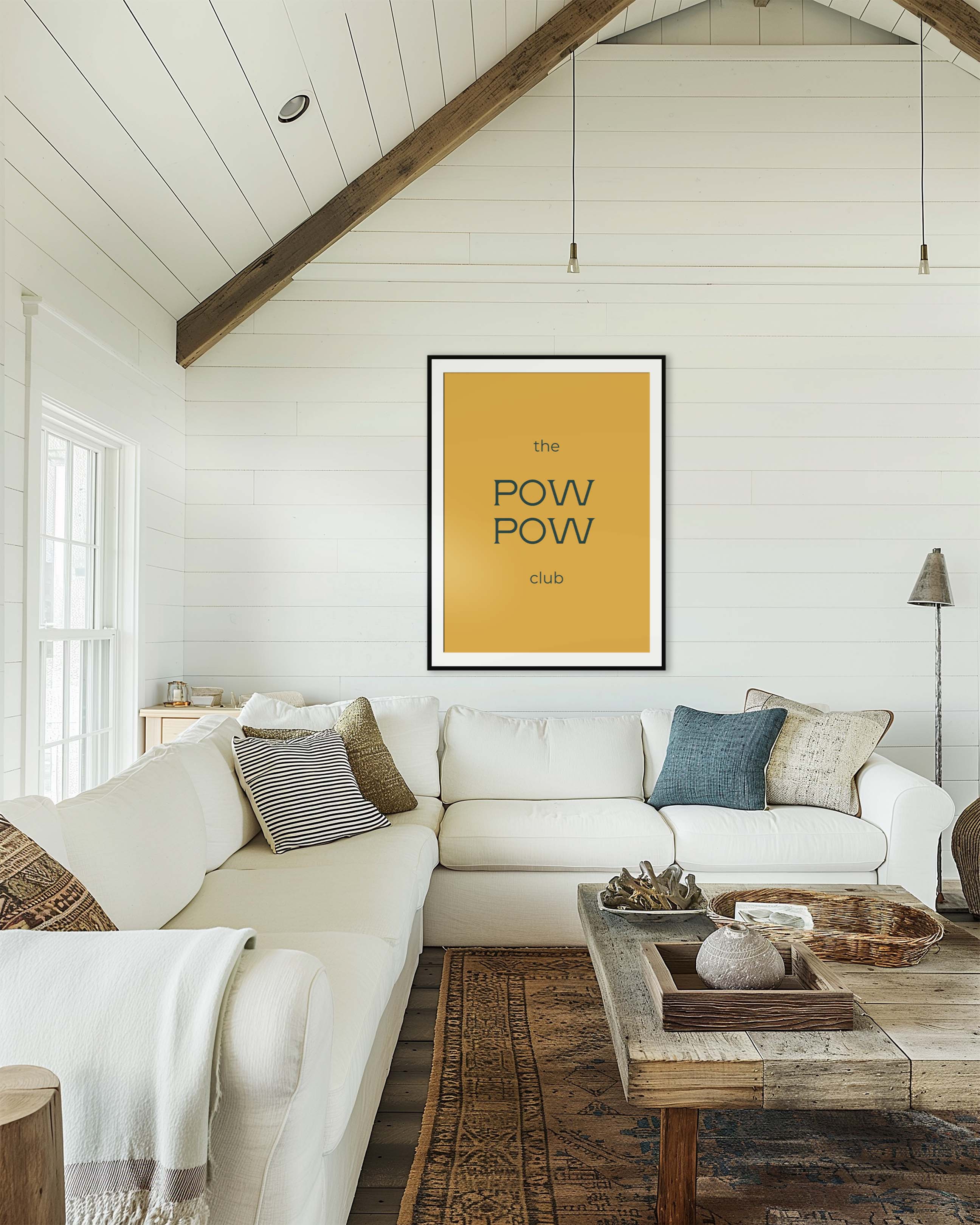 The Pow Pow Club in Gold and Navy