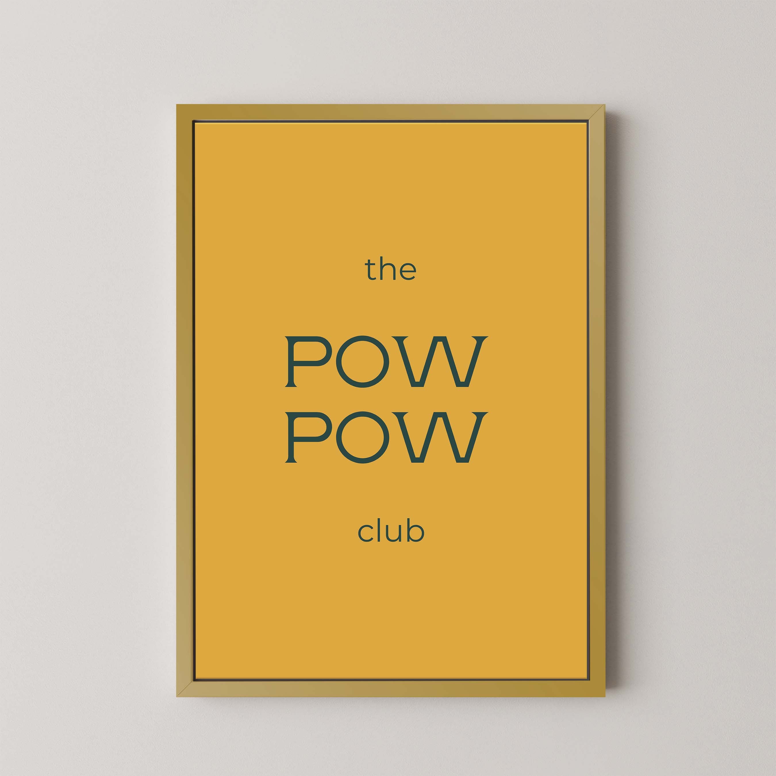 The Pow Pow Club in Gold and Navy