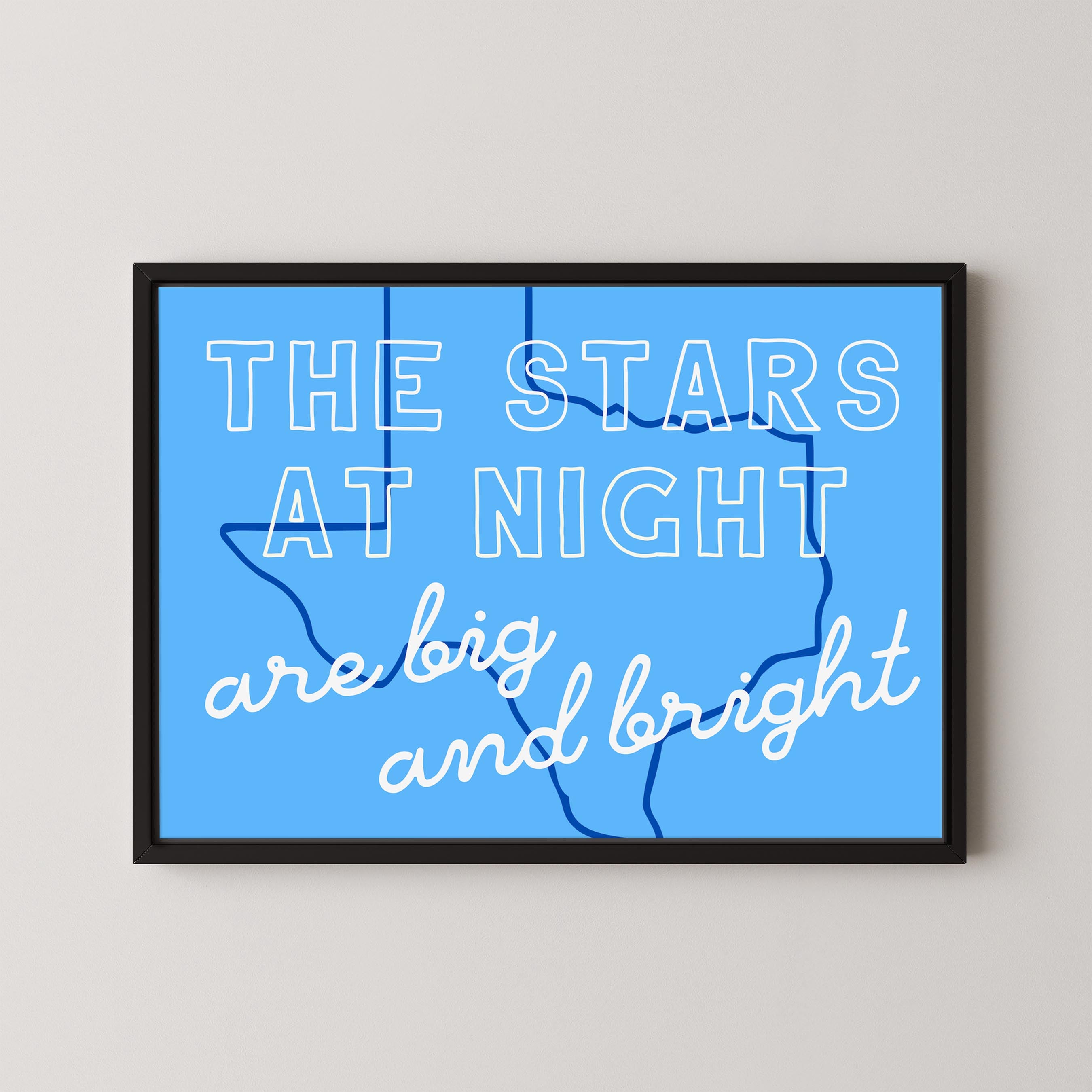 The Stars at Night in Blue