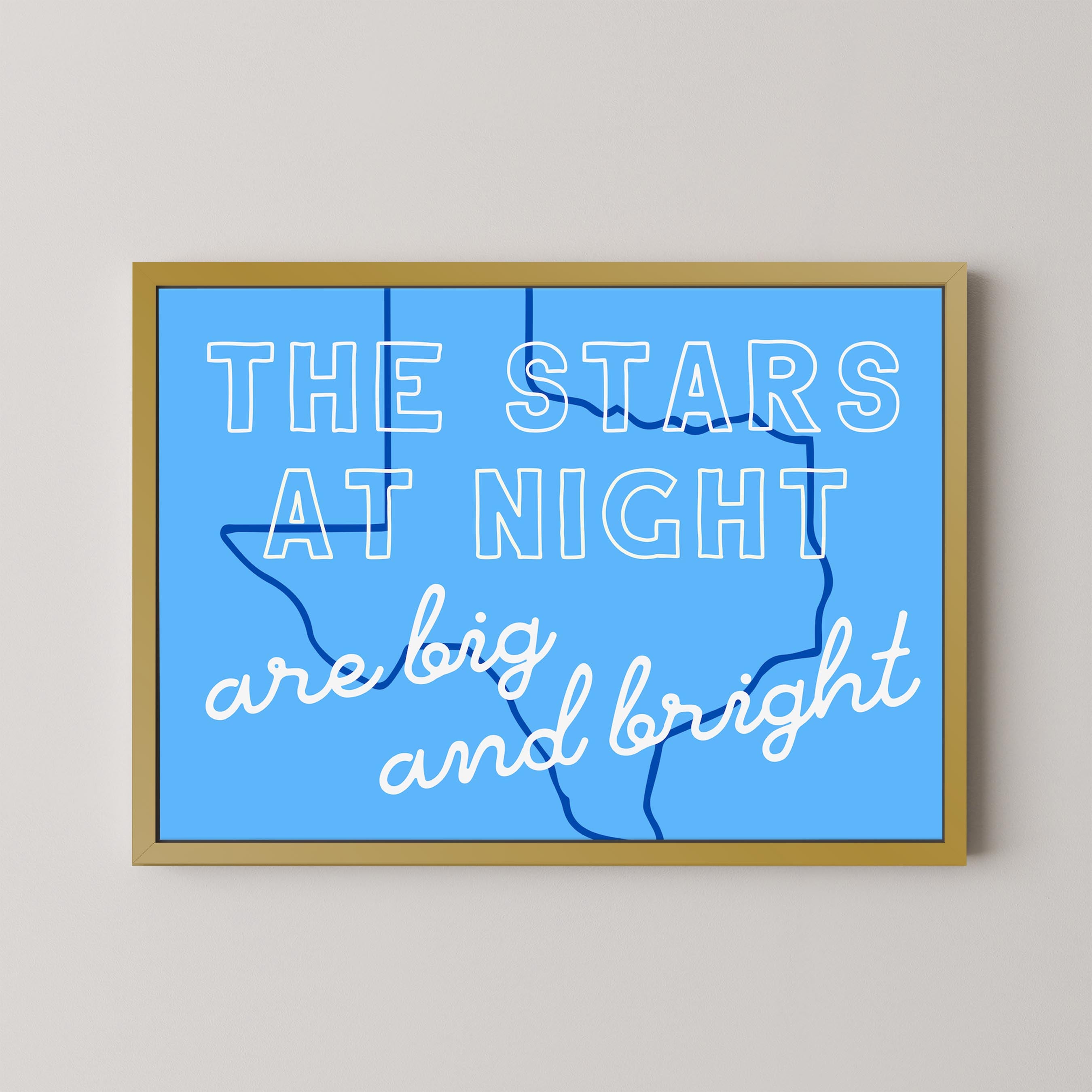 The Stars at Night in Blue