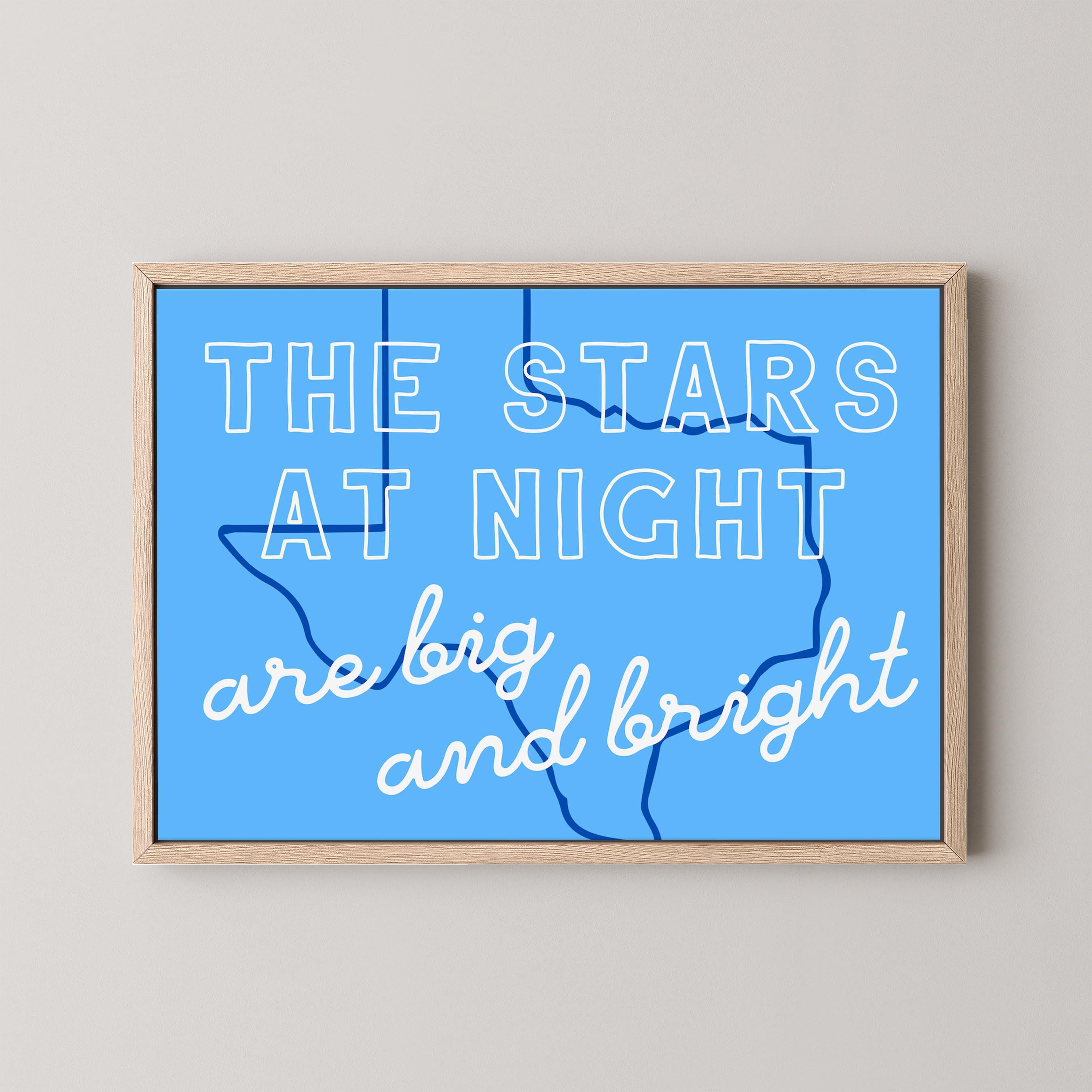The Stars at Night in Blue