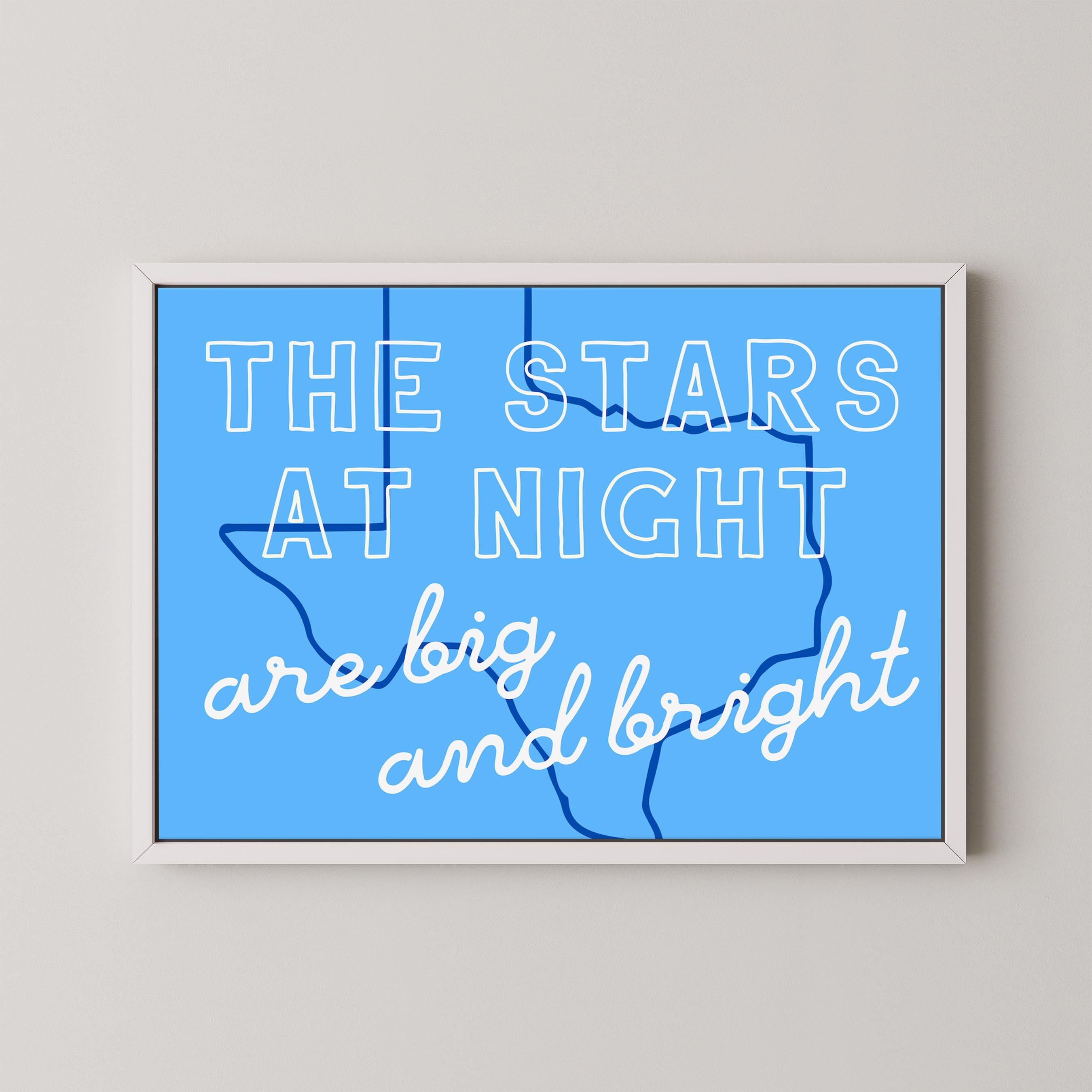 The Stars at Night in Blue