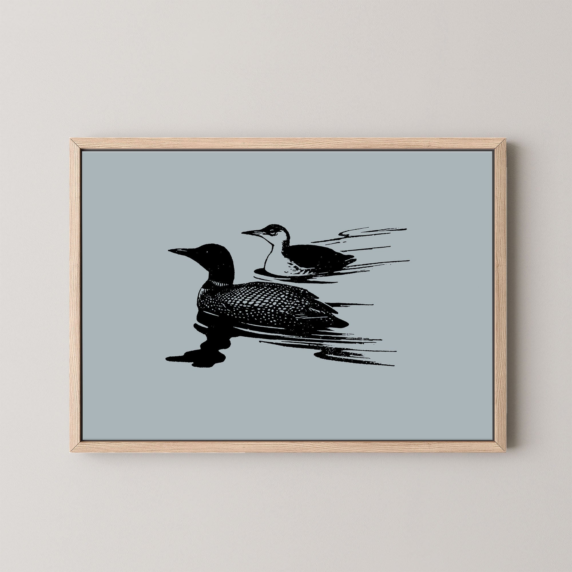 Two Loons in Blue