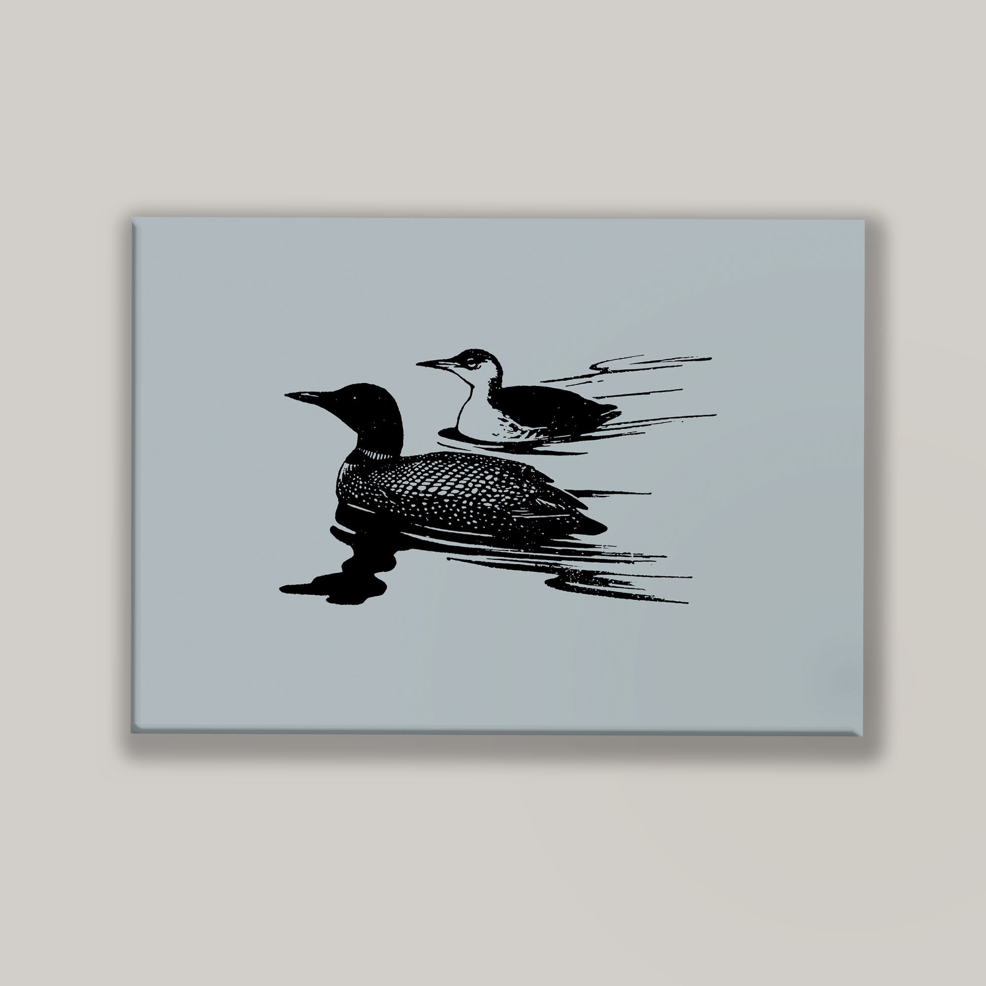 Two Loons in Blue