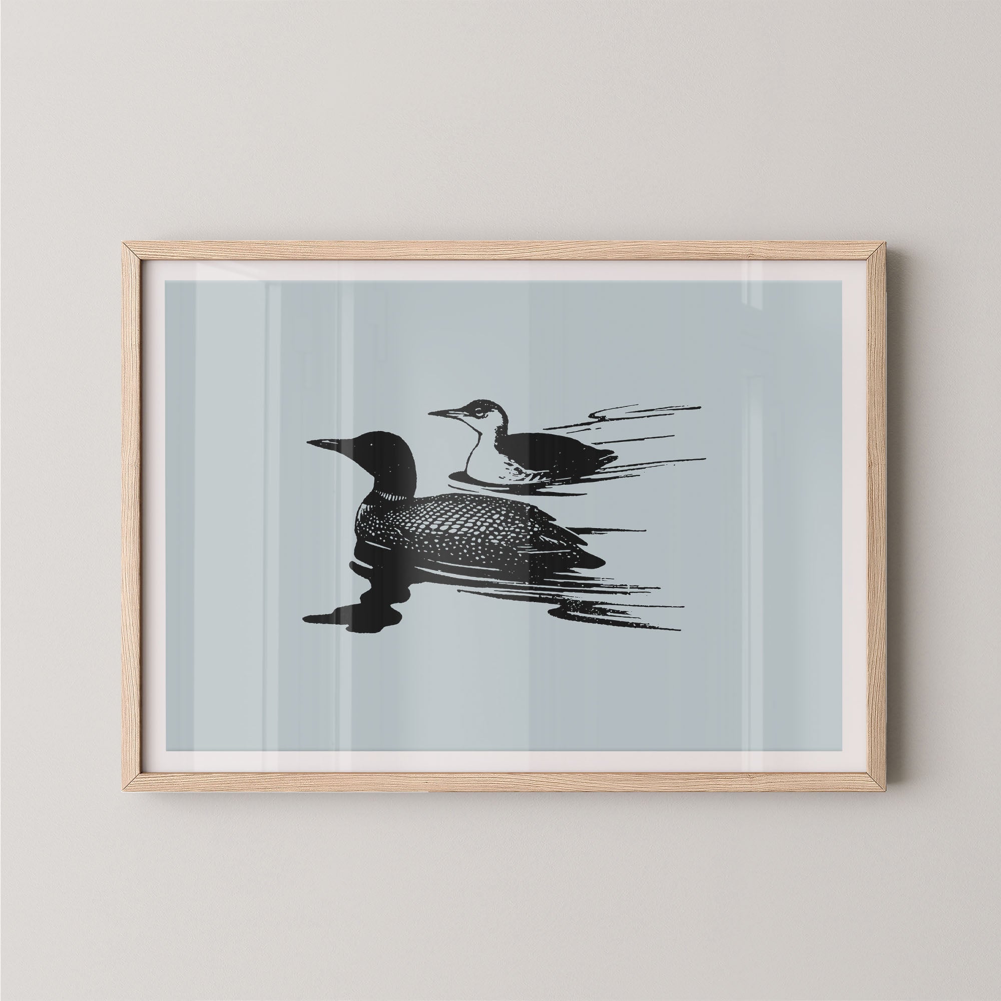 Two Loons in Blue
