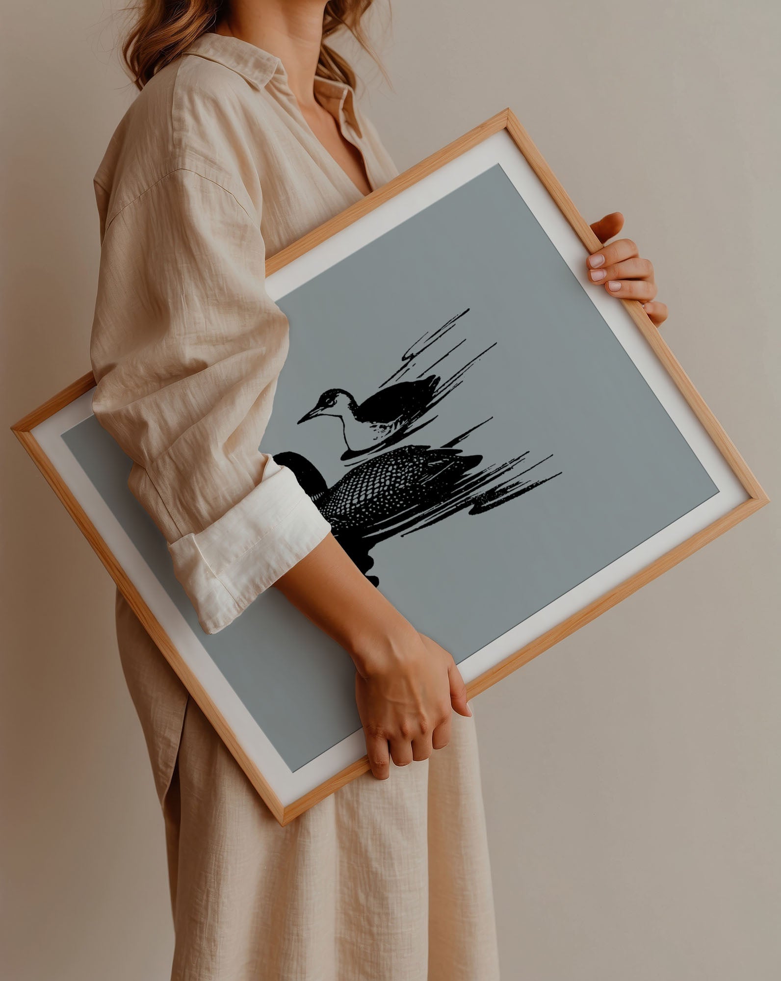 Two Loons in Blue