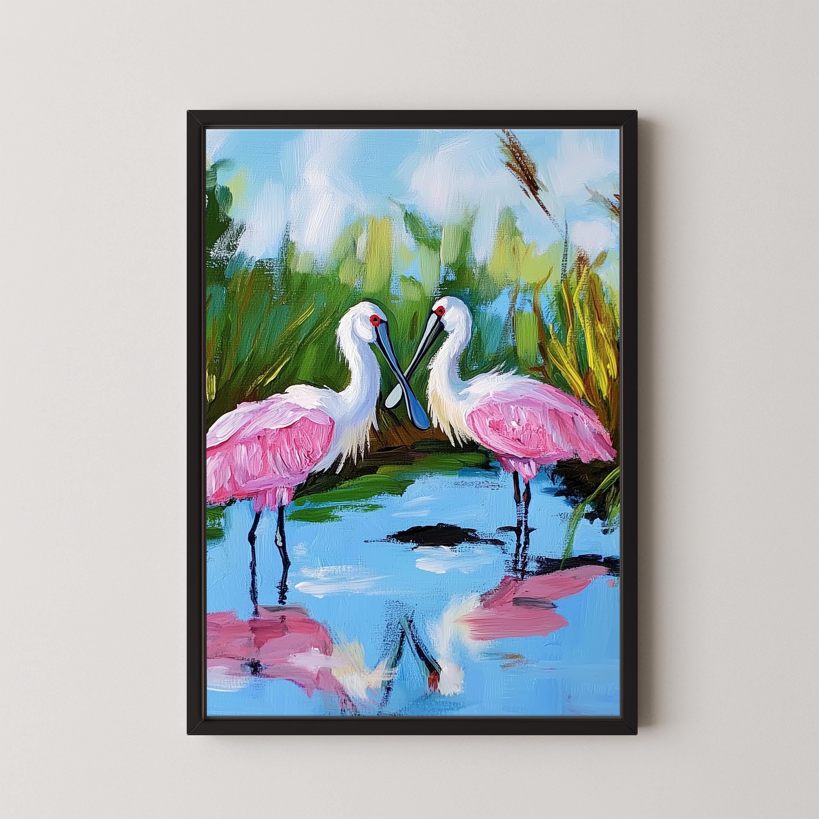 Two Spoonbills