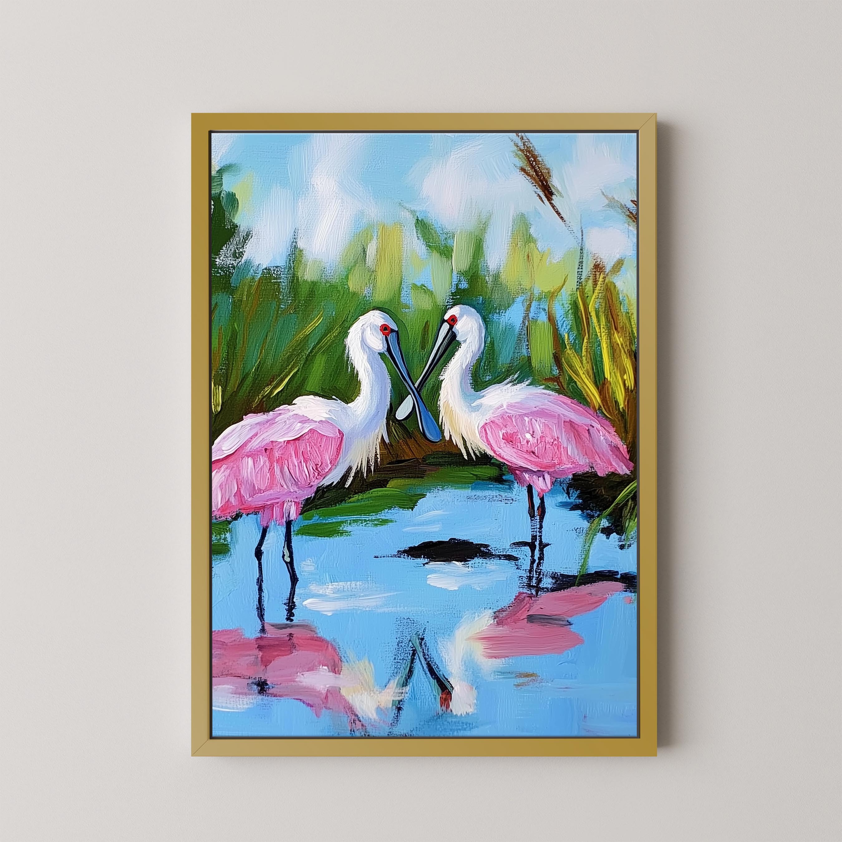Two Spoonbills