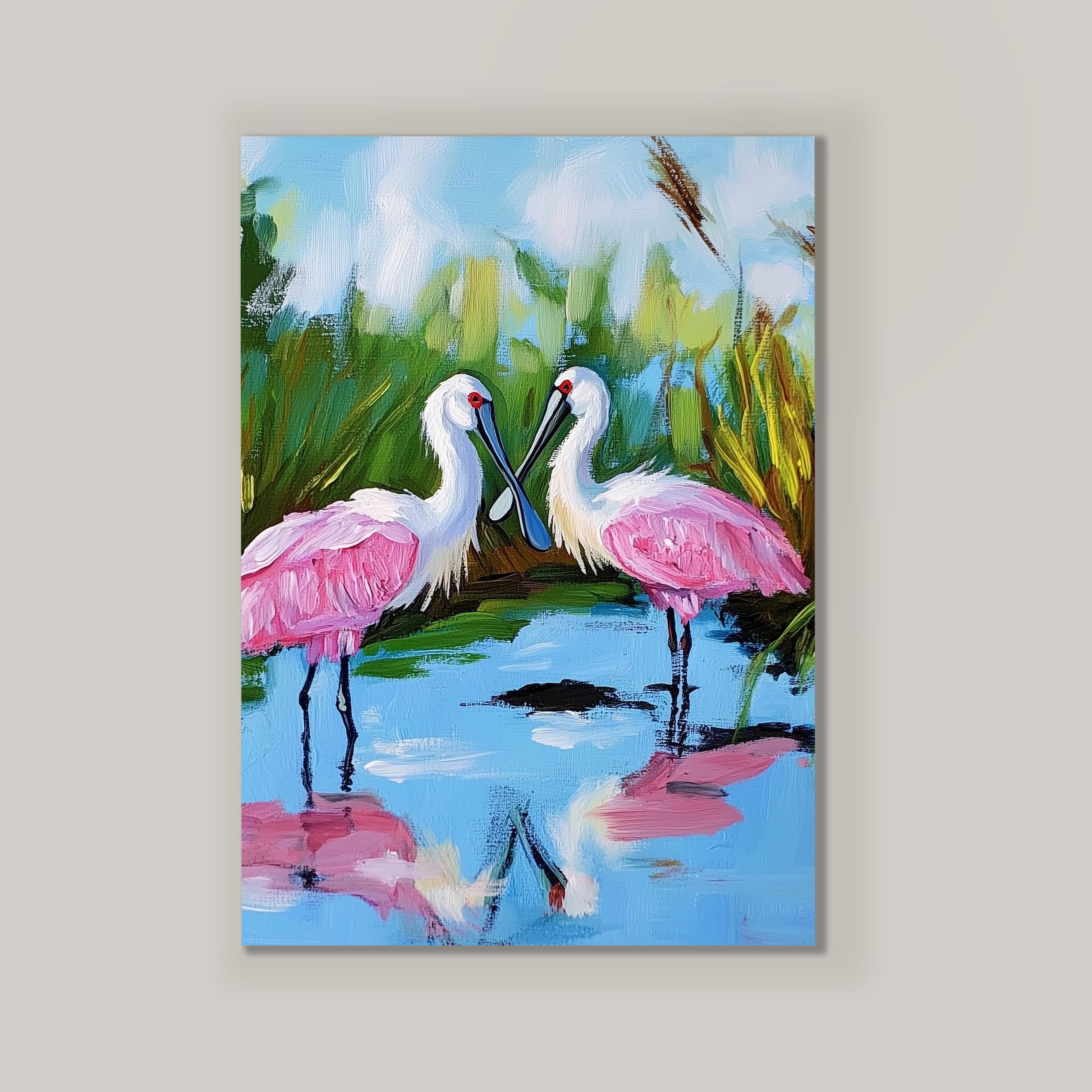 Two Spoonbills