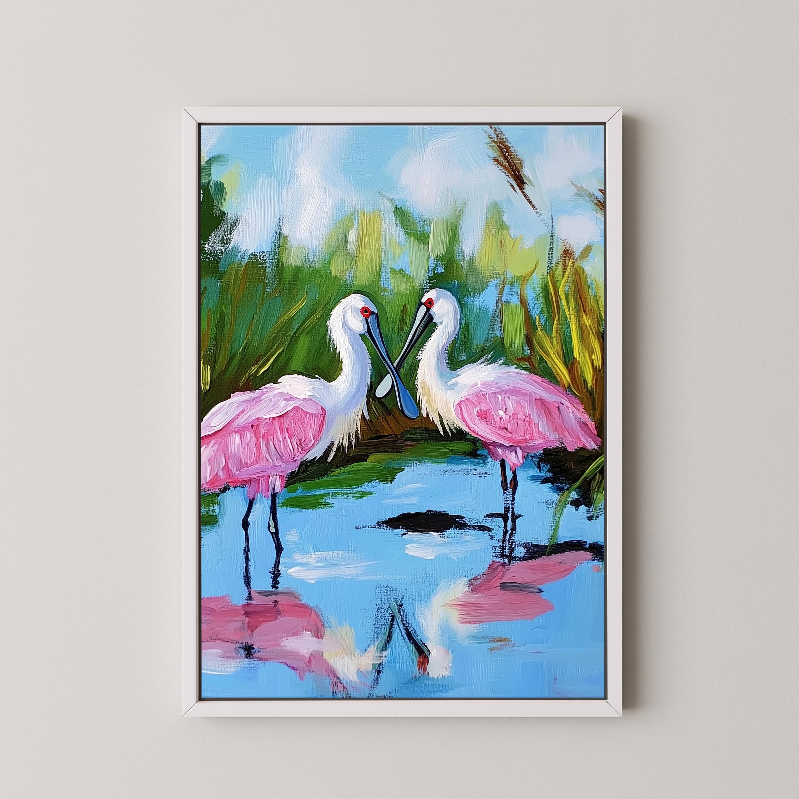 Two Spoonbills