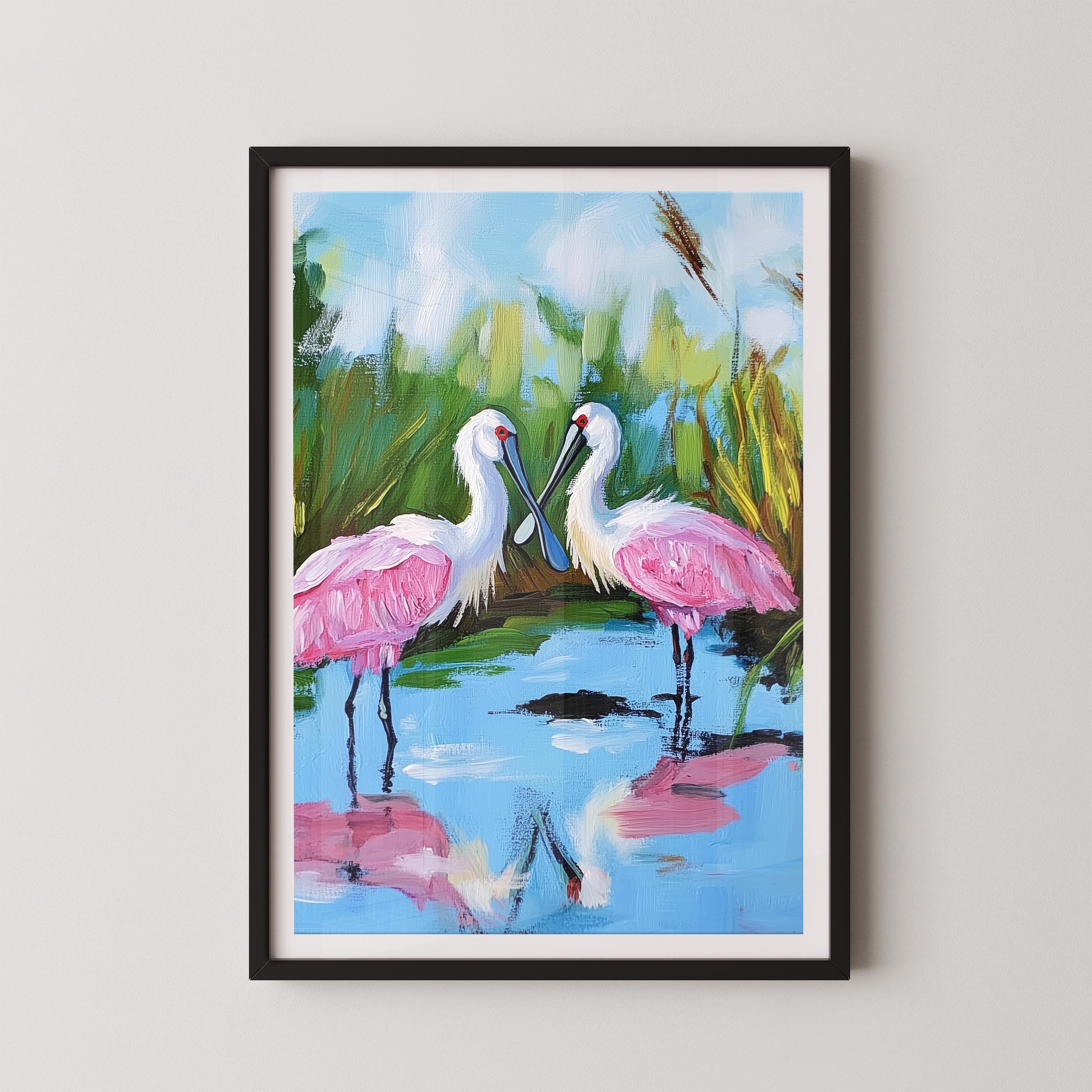 Two Spoonbills