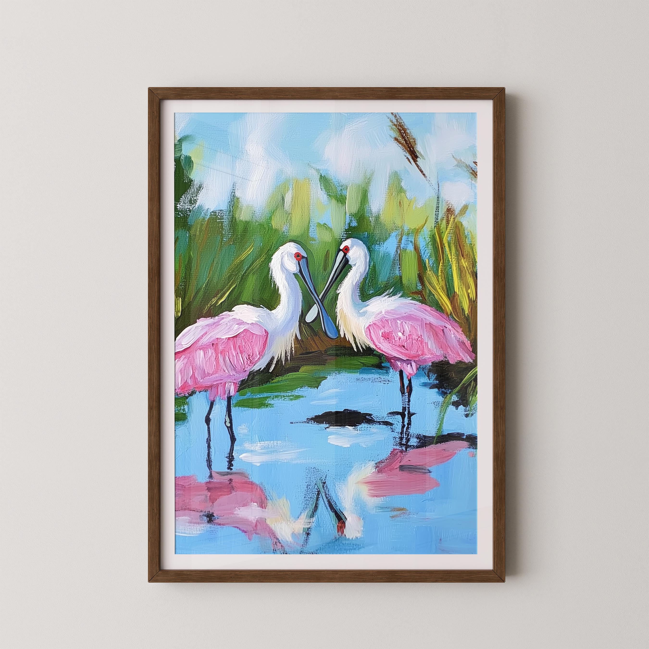 Two Spoonbills