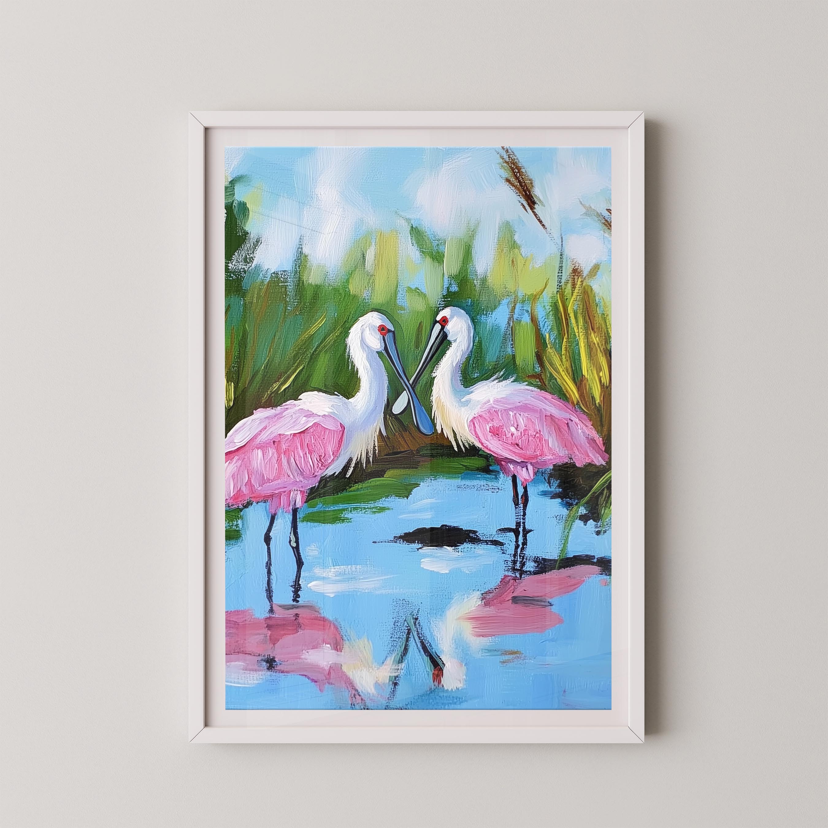 Two Spoonbills