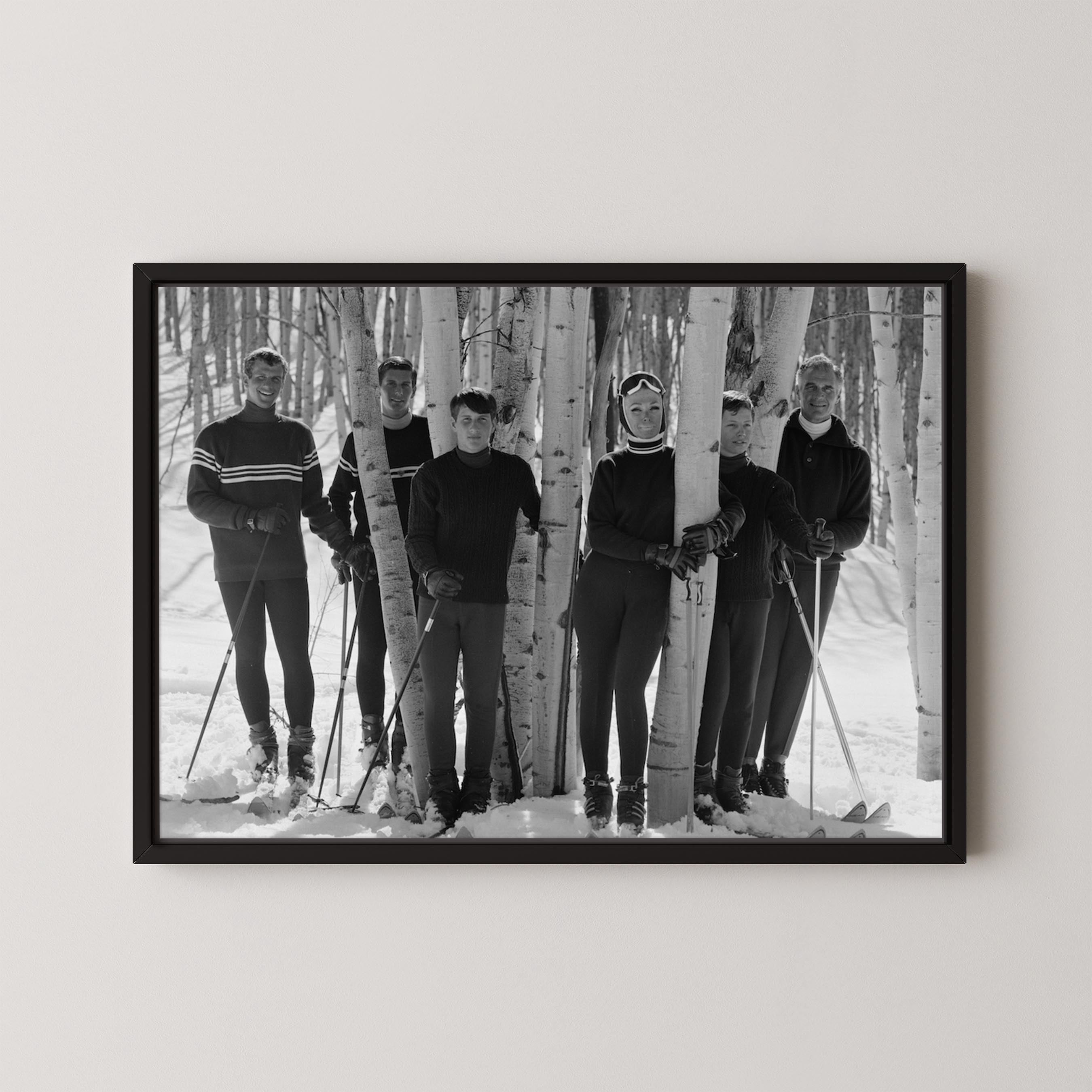 Vintage Ski Family