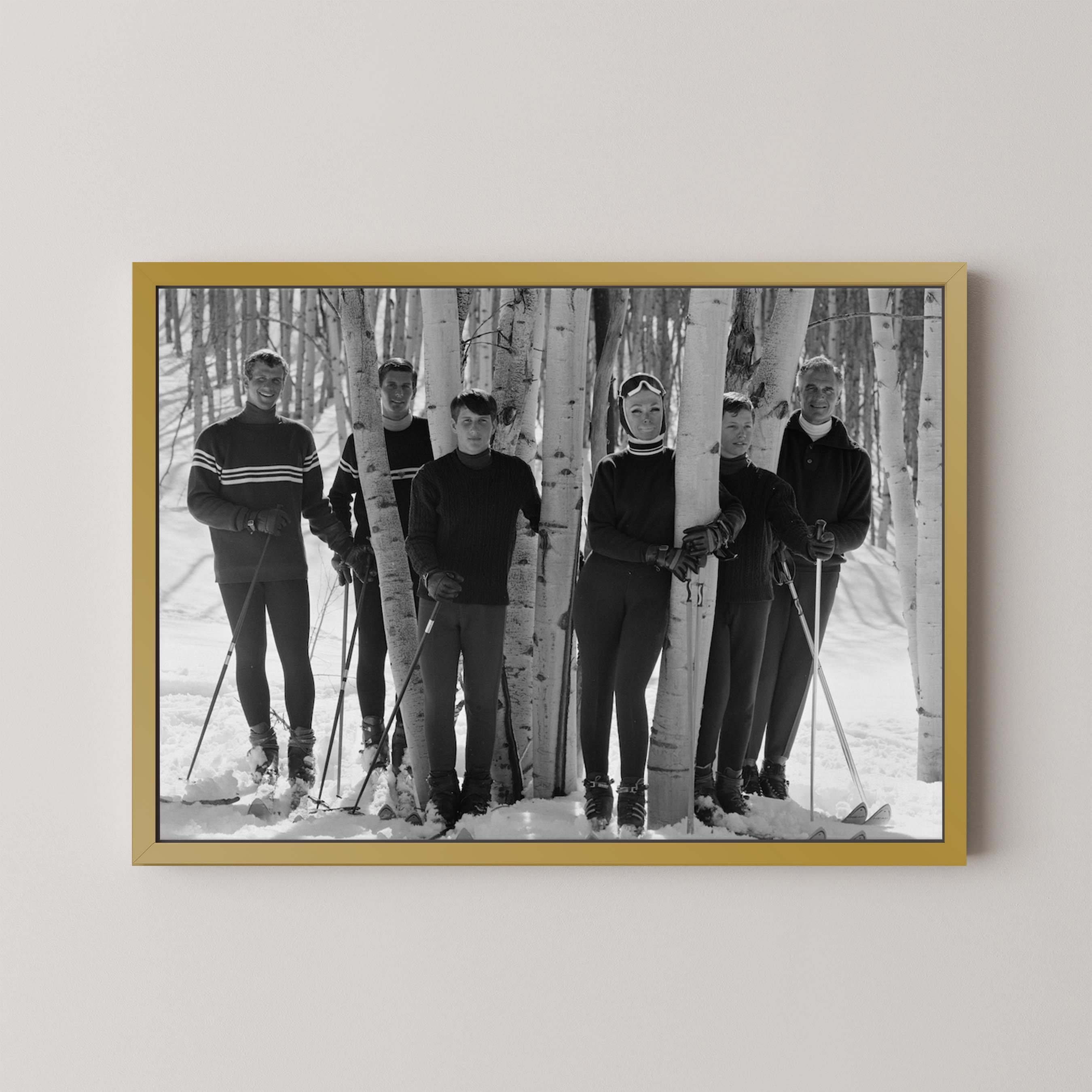 Vintage Ski Family