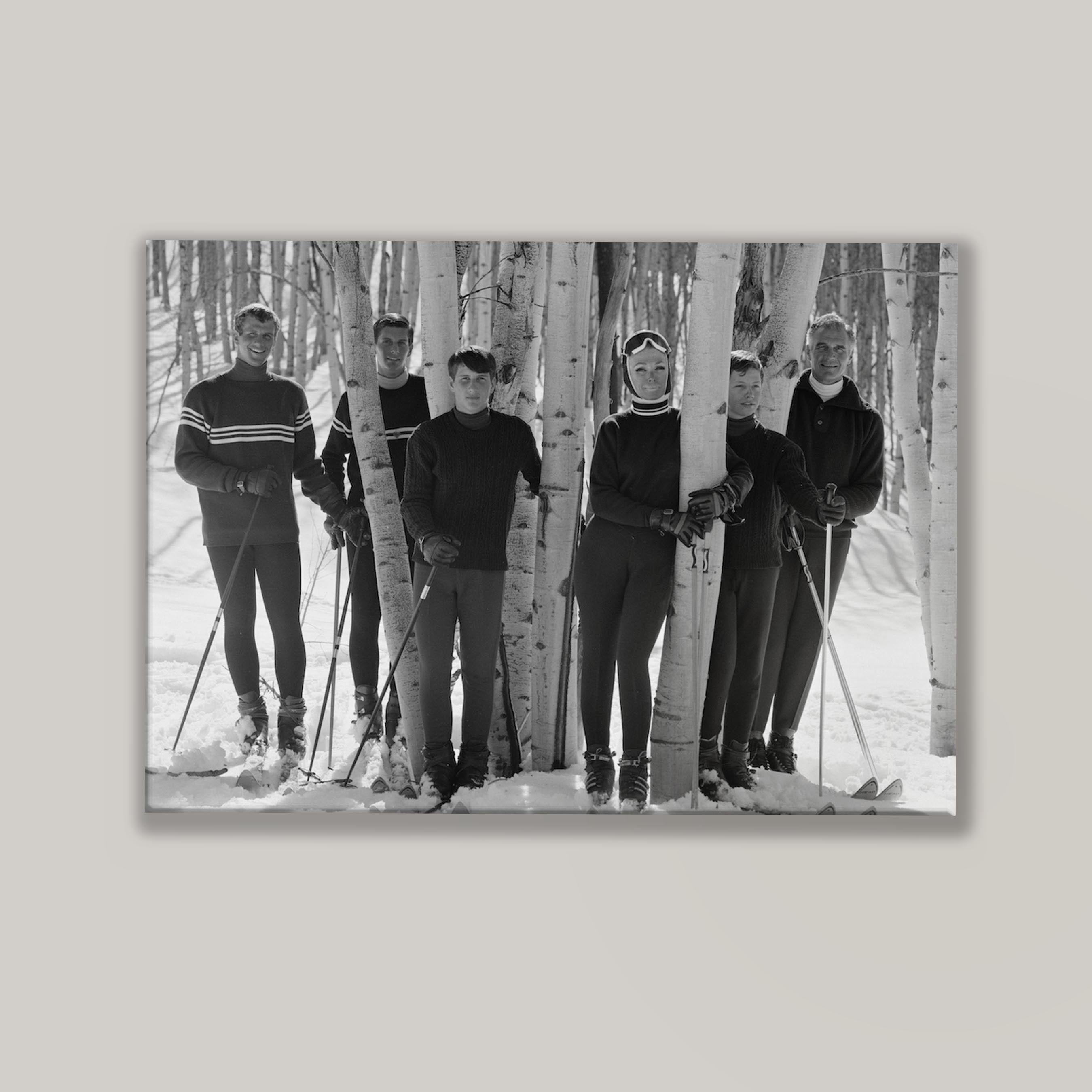 Vintage Ski Family