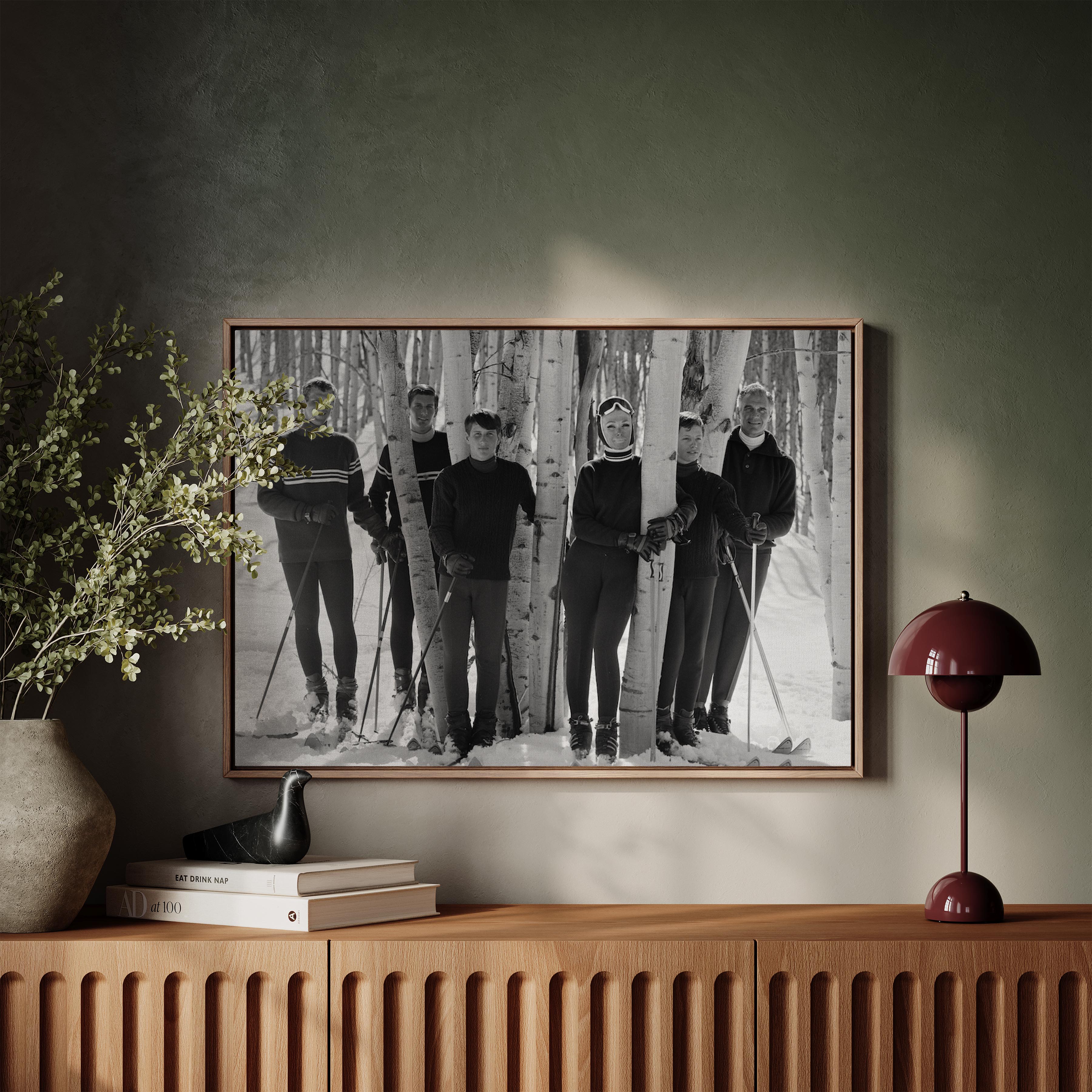 Vintage Ski Family