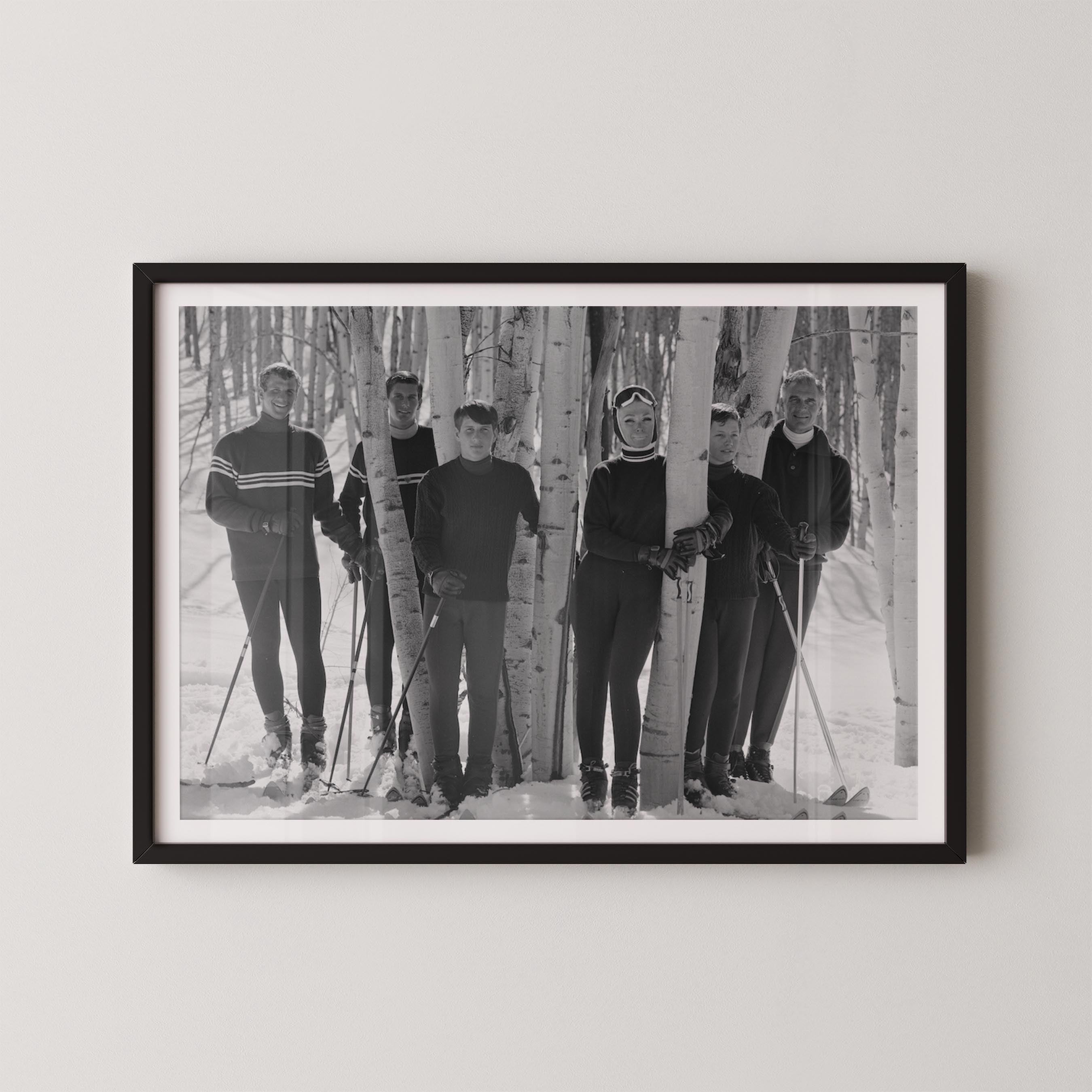Vintage Ski Family