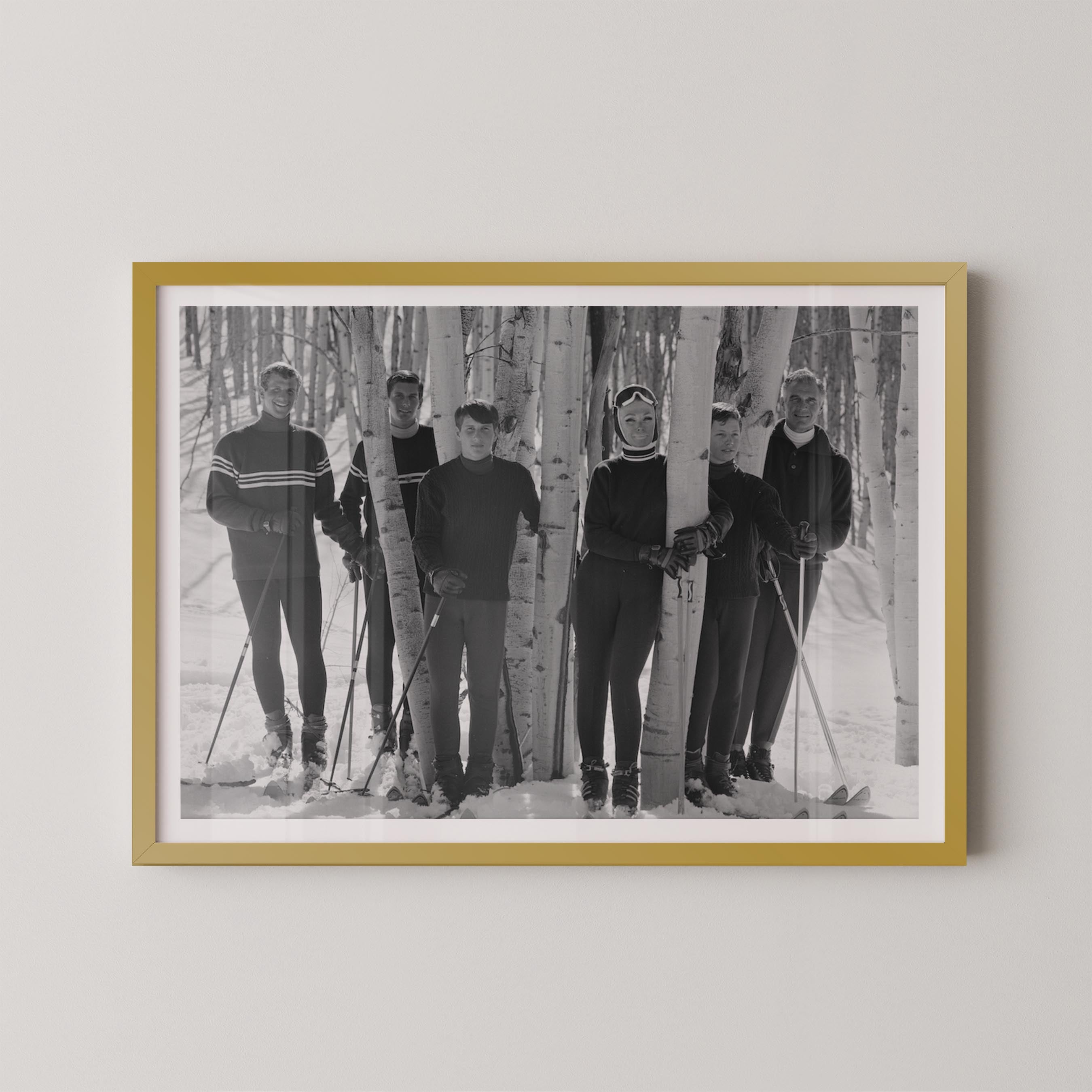 Vintage Ski Family