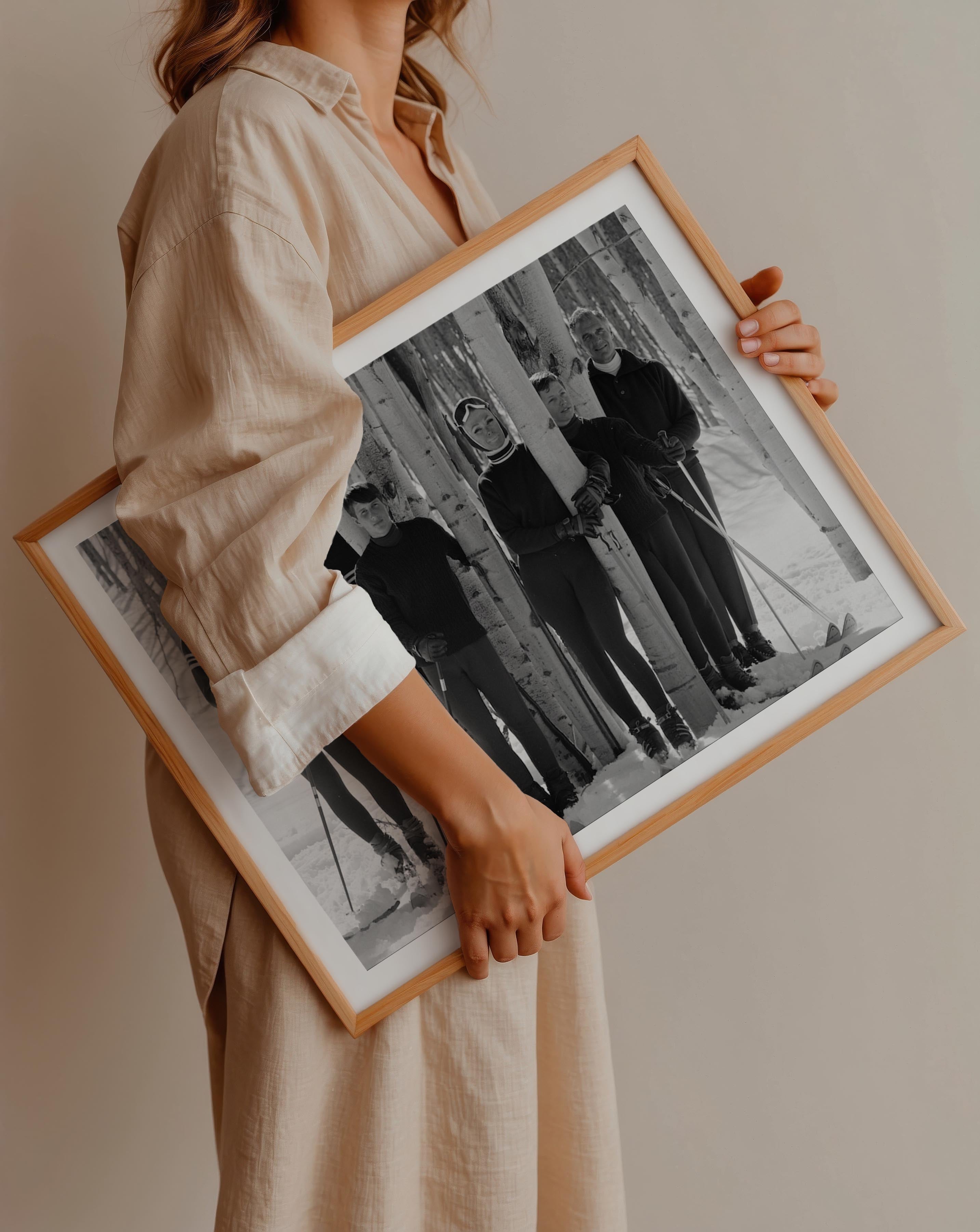 Vintage Ski Family