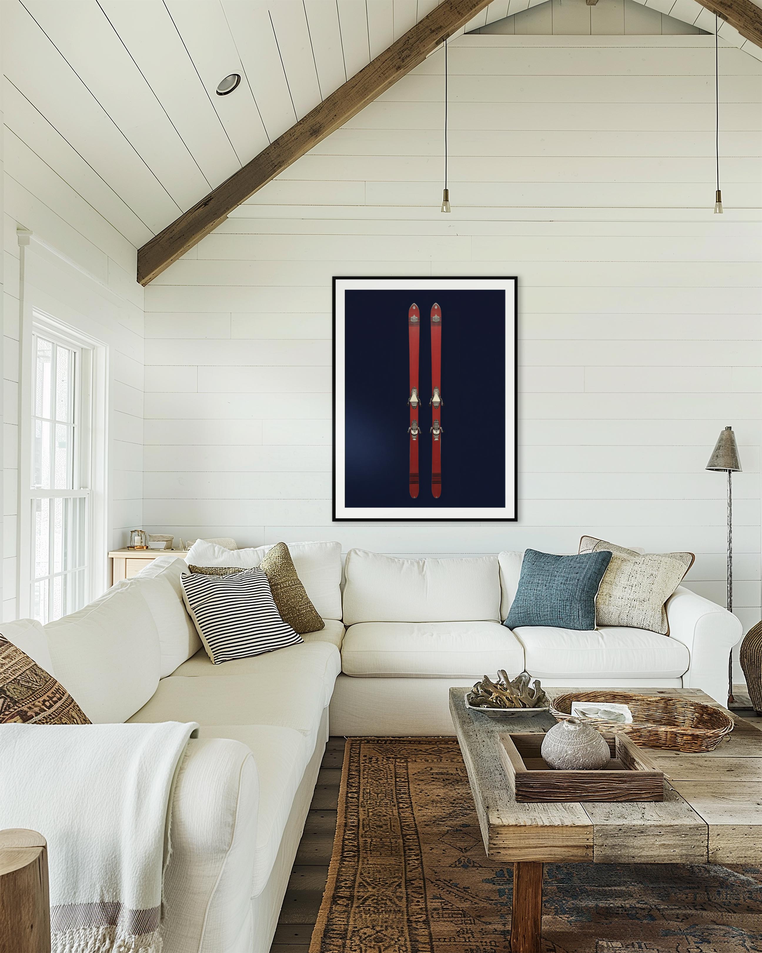 Vintage Skis in Red