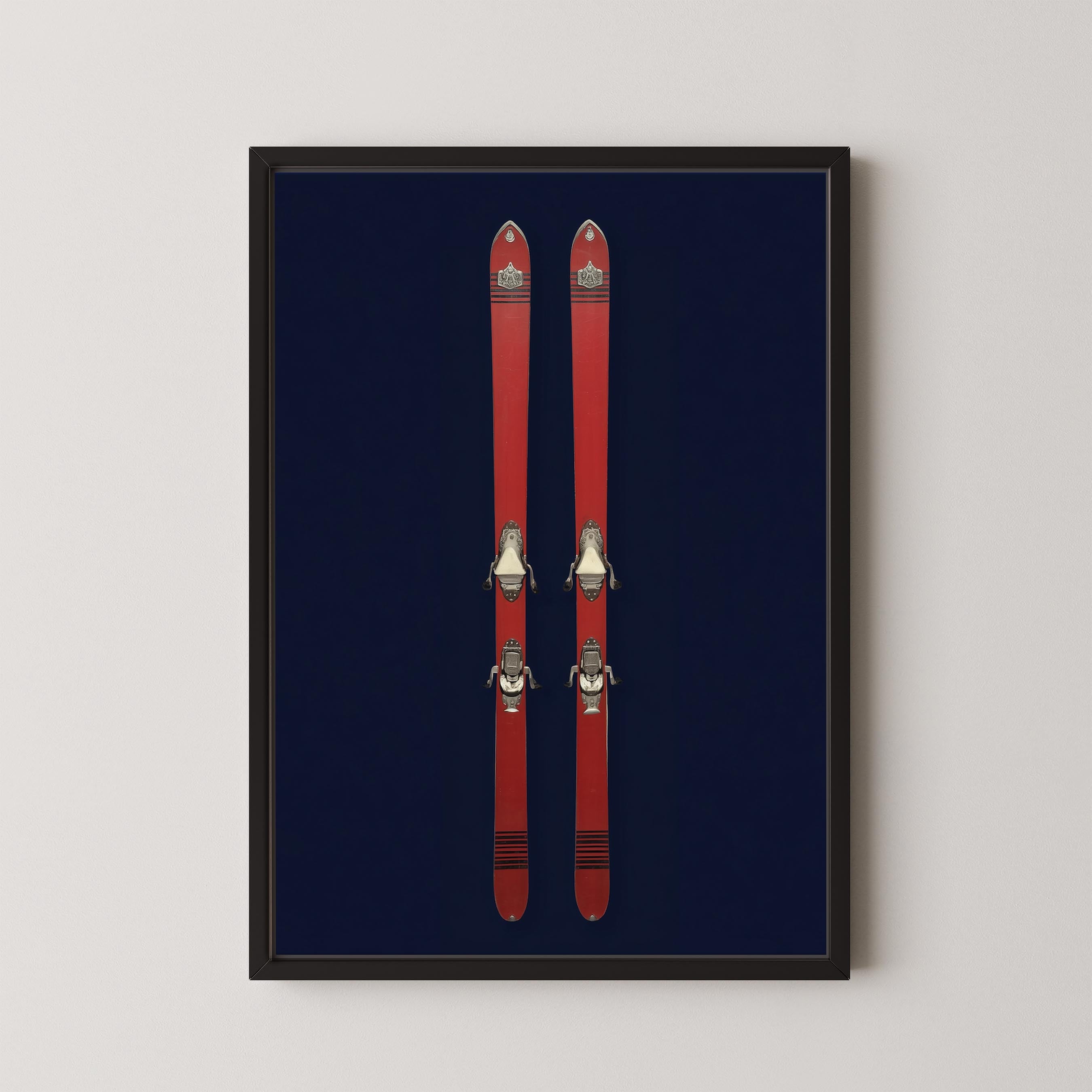 Vintage Skis in Red