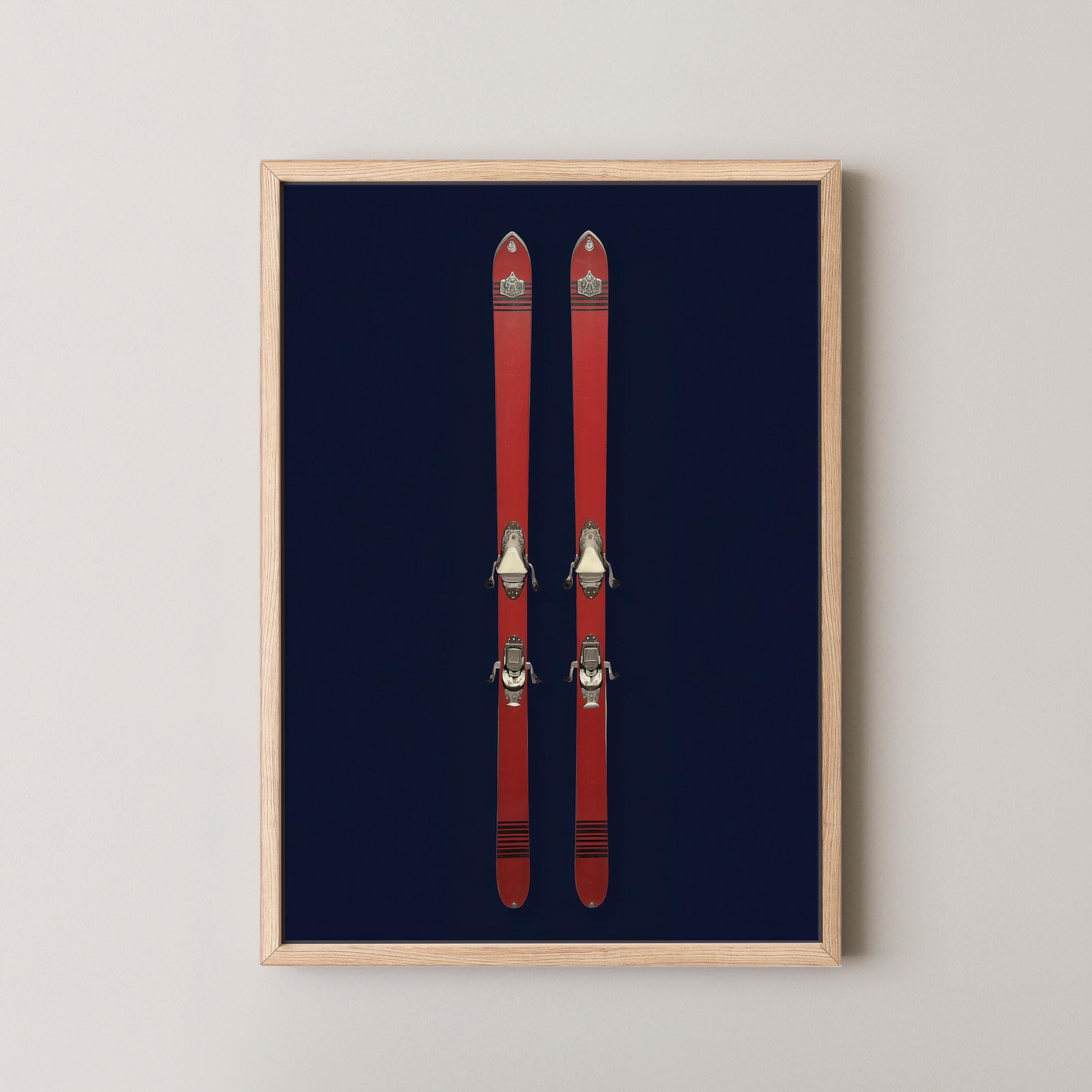 Vintage Skis in Red