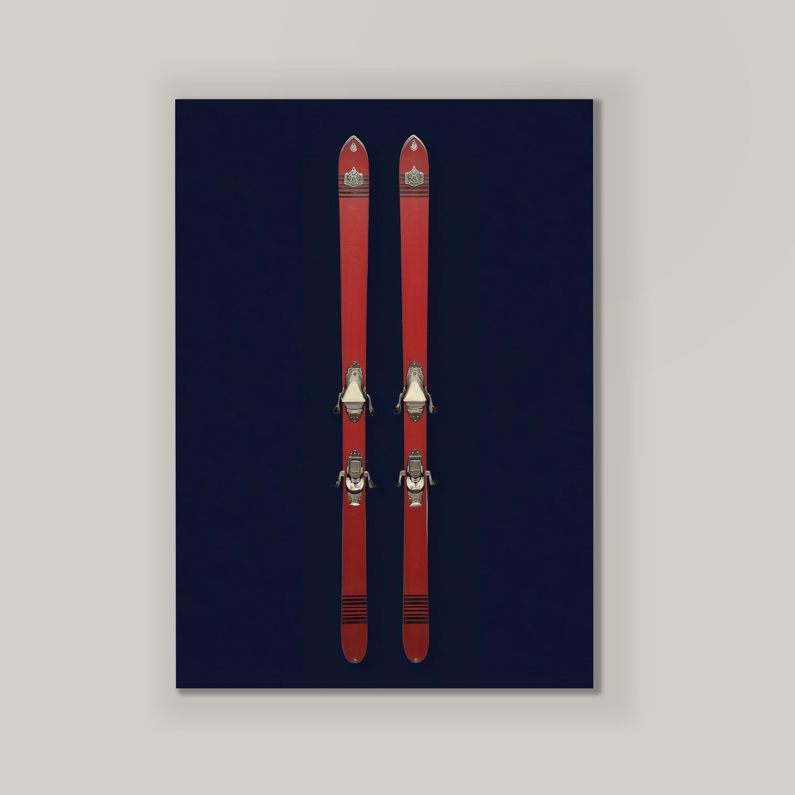 Vintage Skis in Red