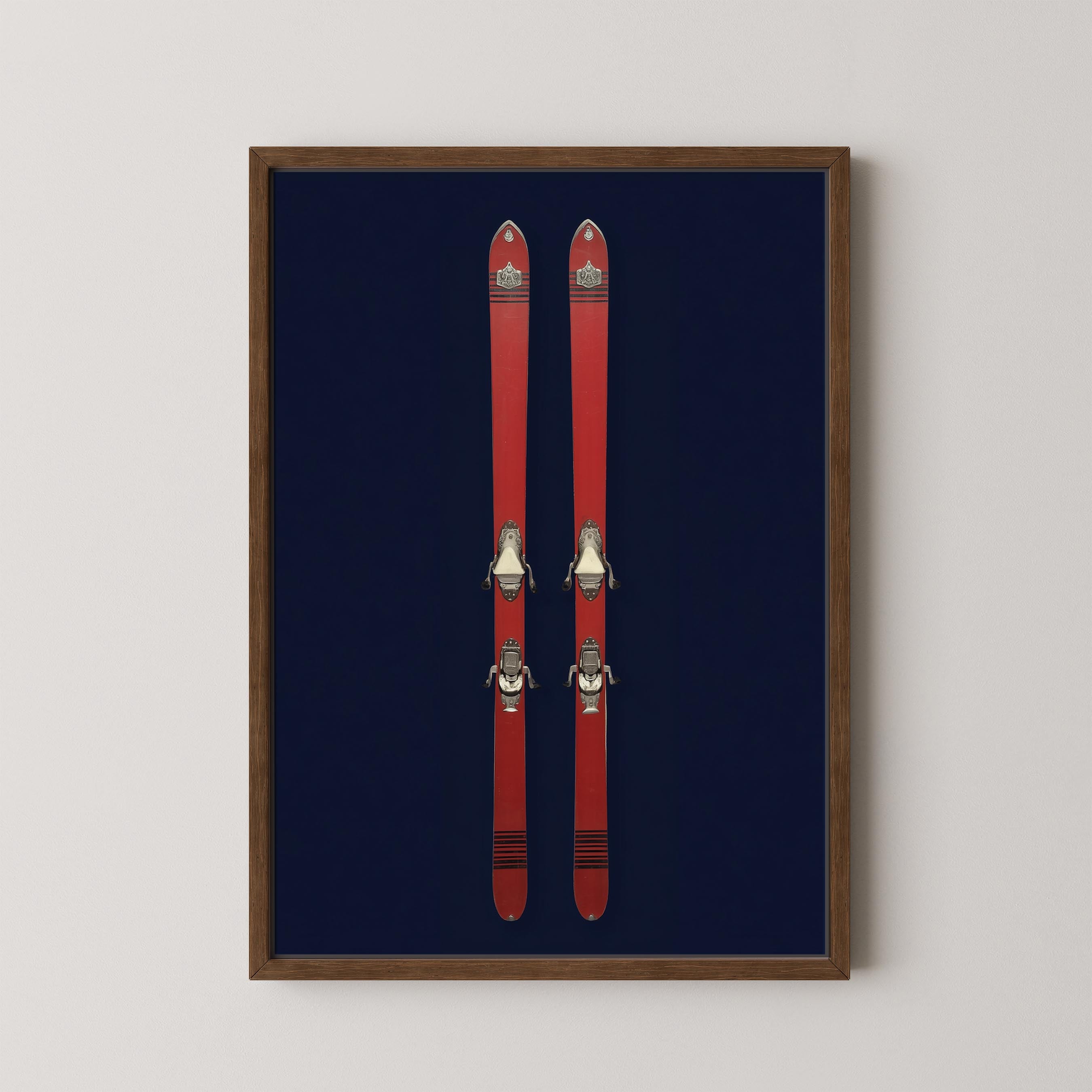 Vintage Skis in Red