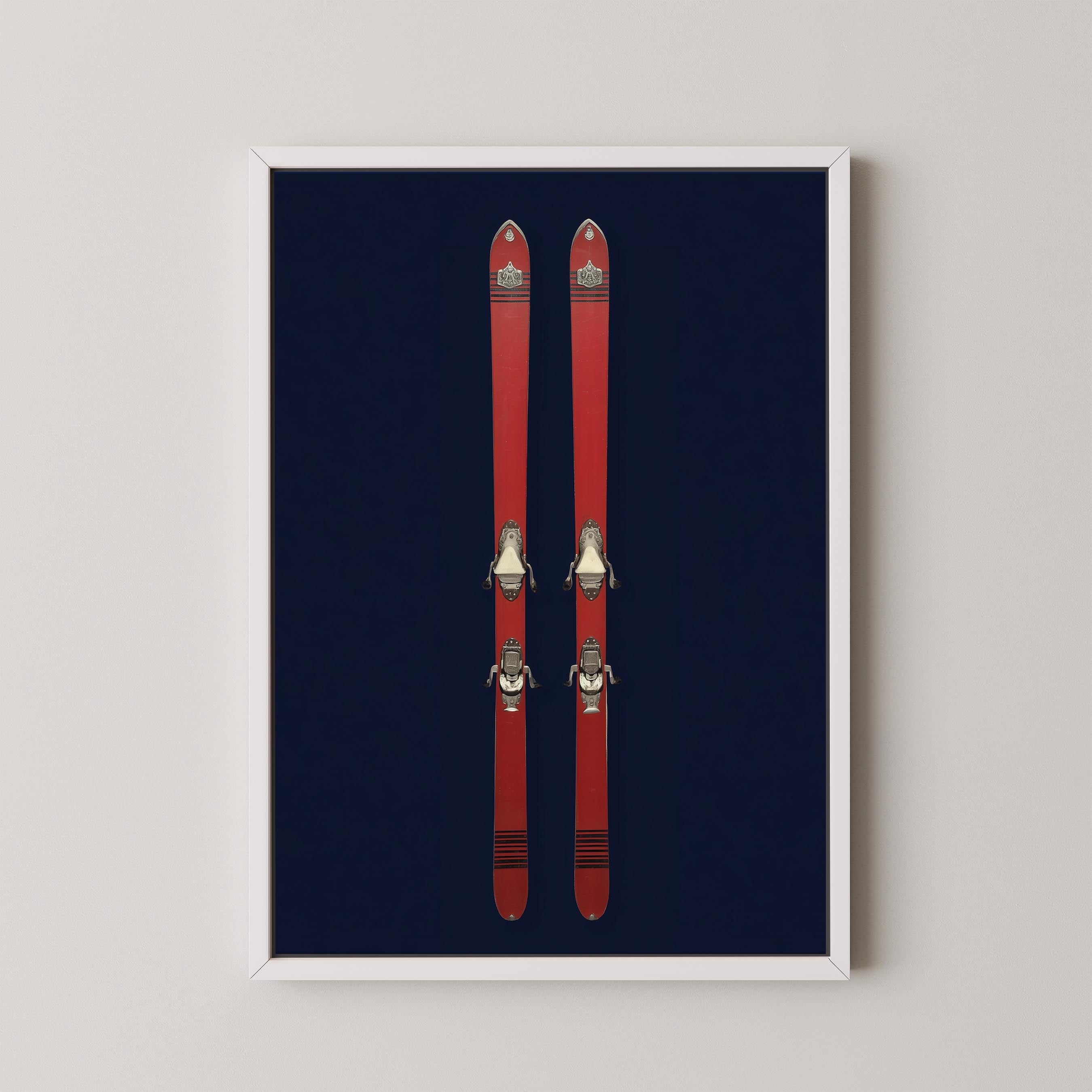 Vintage Skis in Red