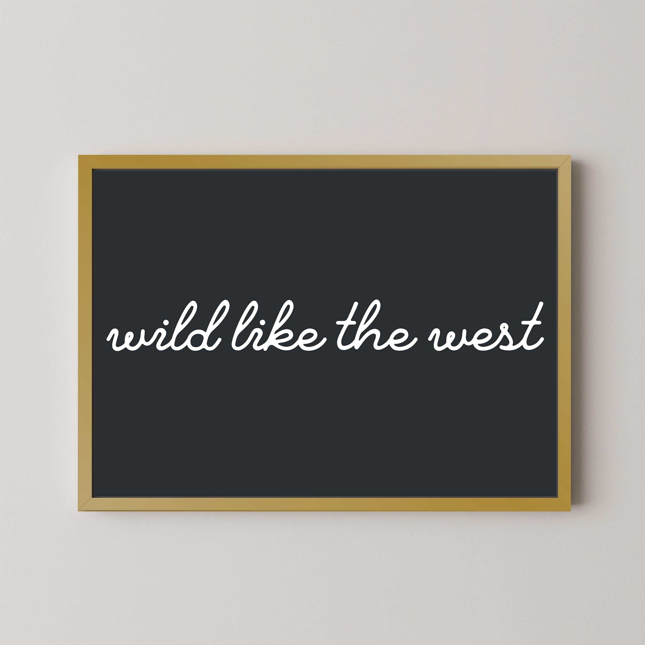 Wild Like the West in Charcoal