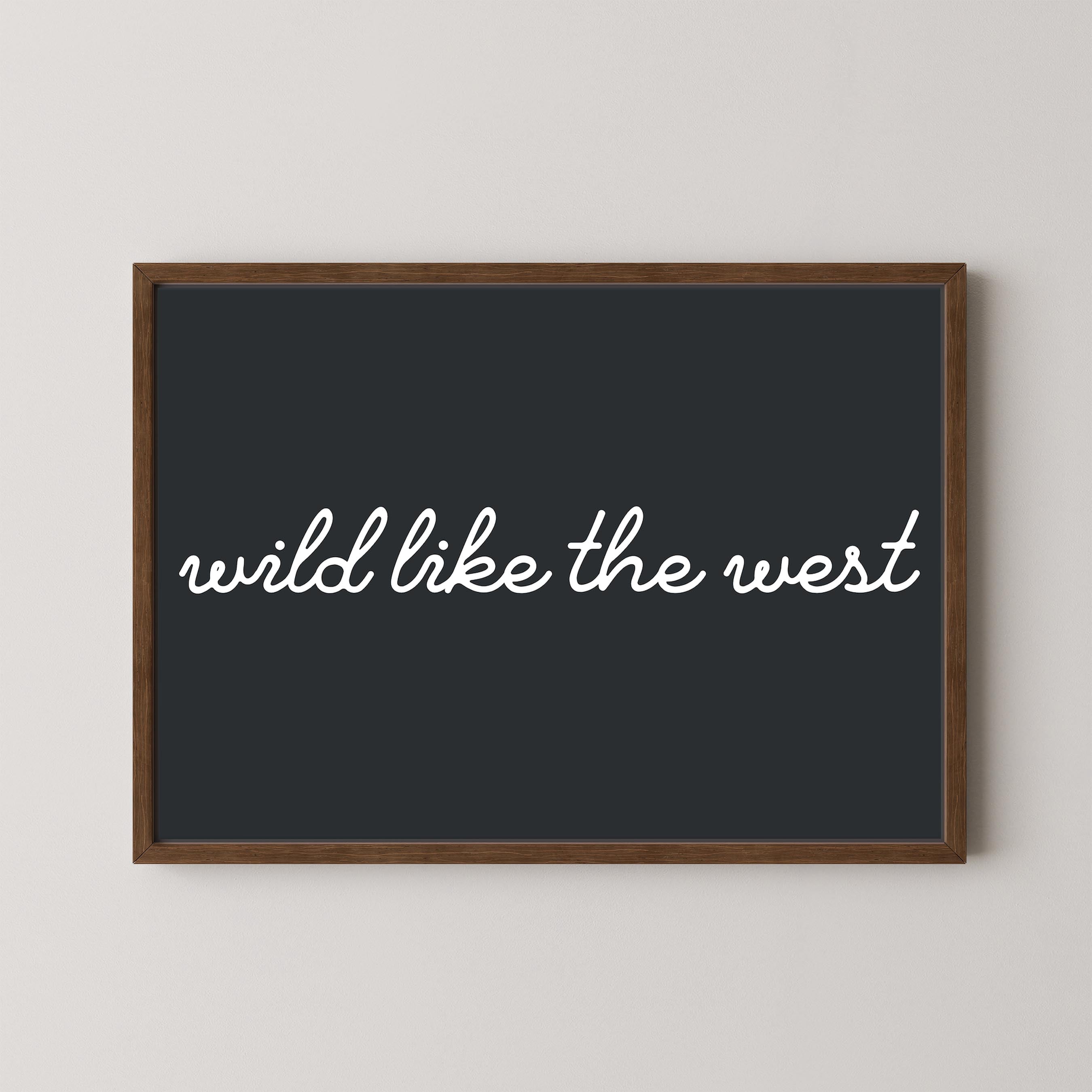 Wild Like the West in Charcoal